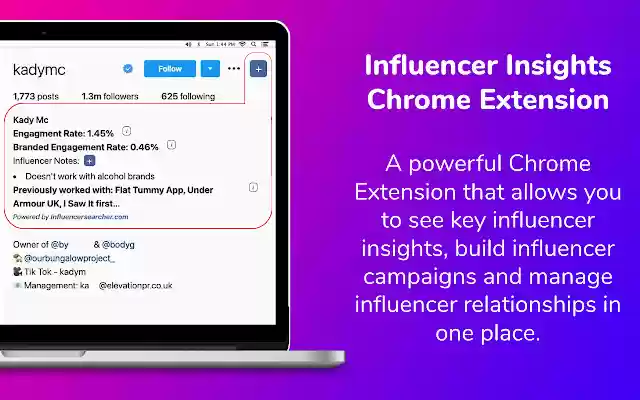 Influencer Searcher Engagement Calculator from Chrome web store to be run with OffiDocs Chromium online Influencer Searcher Engagement Calculator from Chrome web store to be run with OffiDocs Chromium online