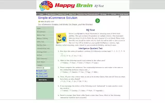 IQ Test from Chrome web store to be run with OffiDocs Chromium online IQ Test from Chrome web store to be run with OffiDocs Chromium online