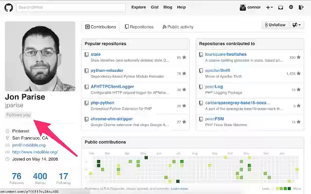 Is Following Me on Github? from Chrome web store to be run with OffiDocs Chromium online Is Following Me on Github? from Chrome web store to be run with OffiDocs Chromium online