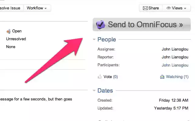 JIRA to OmniFocus from Chrome web store to be run with OffiDocs Chromium online JIRA to OmniFocus from Chrome web store to be run with OffiDocs Chromium online