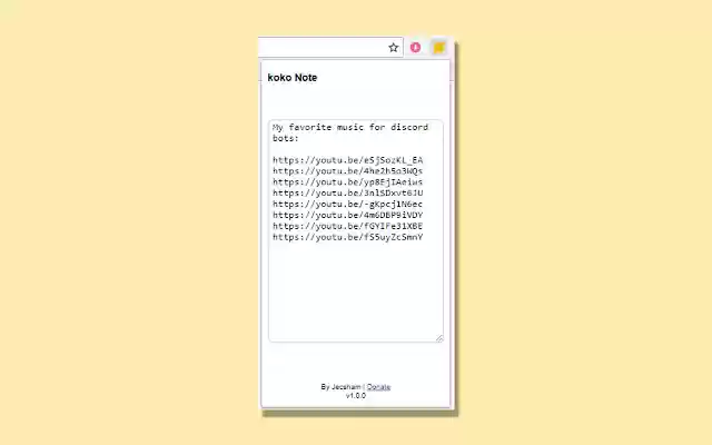 koko Note from Chrome web store to be run with OffiDocs Chromium online koko Note from Chrome web store to be run with OffiDocs Chromium online