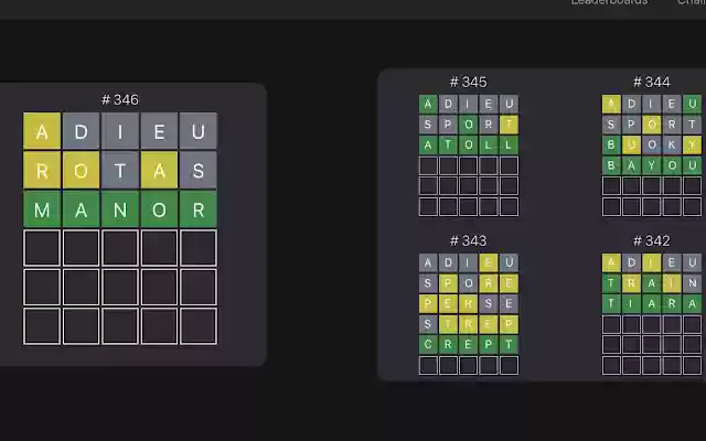 LeaderboardleTest from Chrome web store to be run with OffiDocs Chromium online LeaderboardleTest from Chrome web store to be run with OffiDocs Chromium online