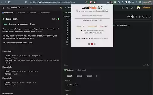 LeetHub 3.0 from Chrome web store to be run with OffiDocs Chromium online LeetHub 3.0 from Chrome web store to be run with OffiDocs Chromium online