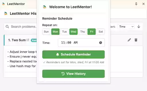 LeetMentor from Chrome web store to be run with OffiDocs Chromium online LeetMentor from Chrome web store to be run with OffiDocs Chromium online