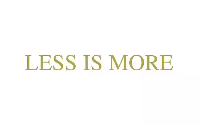 Less = More from Chrome web store to be run with OffiDocs Chromium online Less = More from Chrome web store to be run with OffiDocs Chromium online