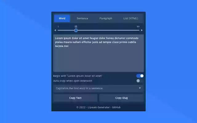 Lipsum Generator from Chrome web store to be run with OffiDocs Chromium online Lipsum Generator from Chrome web store to be run with OffiDocs Chromium online