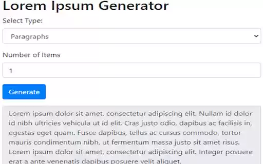 Lorem Ipsum Generator 2.0 from Chrome web store to be run with OffiDocs Chromium online Lorem Ipsum Generator 2.0 from Chrome web store to be run with OffiDocs Chromium online