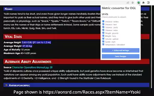 Metric converter for Starfinder from Chrome web store to be run with OffiDocs Chromium online Metric converter for Starfinder from Chrome web store to be run with OffiDocs Chromium online