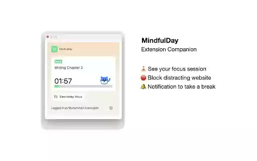 MindfulDay Extension from Chrome web store to be run with OffiDocs Chromium online MindfulDay Extension from Chrome web store to be run with OffiDocs Chromium online