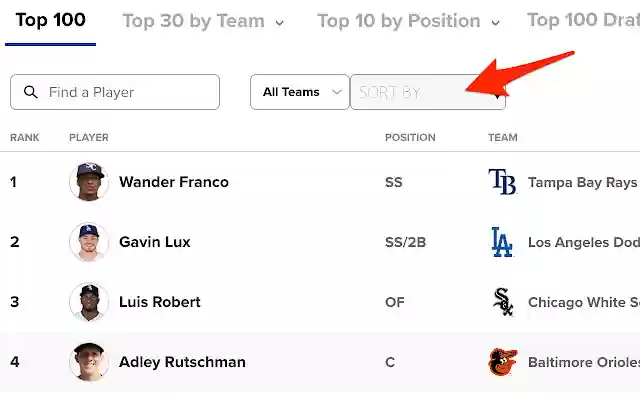 MLB.com Prospect List Sorter from Chrome web store to be run with OffiDocs Chromium online MLB.com Prospect List Sorter from Chrome web store to be run with OffiDocs Chromium online