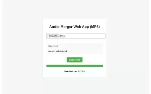 MP3 Merger from Chrome web store to be run with OffiDocs Chromium online MP3 Merger from Chrome web store to be run with OffiDocs Chromium online