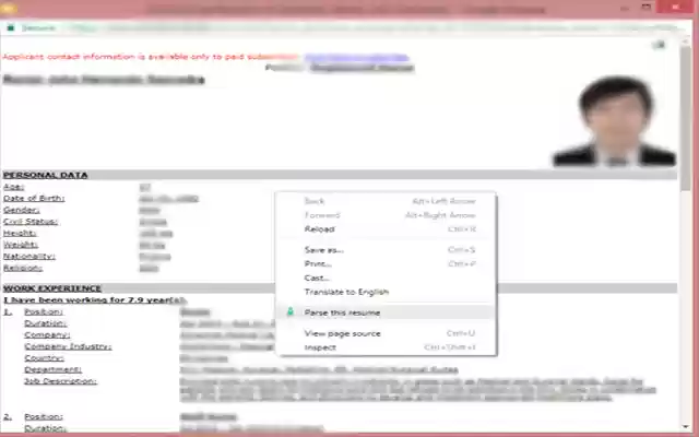 MyRA Resume Parser from Chrome web store to be run with OffiDocs Chromium online MyRA Resume Parser from Chrome web store to be run with OffiDocs Chromium online