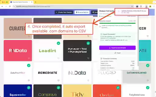 Namelix CSV Exporter from Chrome web store to be run with OffiDocs Chromium online Namelix CSV Exporter from Chrome web store to be run with OffiDocs Chromium online