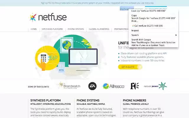 Netfuse Click to Call from Chrome web store to be run with OffiDocs Chromium online Netfuse Click to Call from Chrome web store to be run with OffiDocs Chromium online