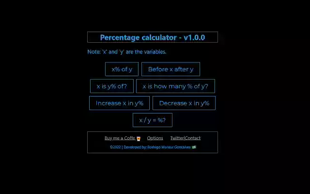 Percents from Chrome web store to be run with OffiDocs Chromium online Percents from Chrome web store to be run with OffiDocs Chromium online