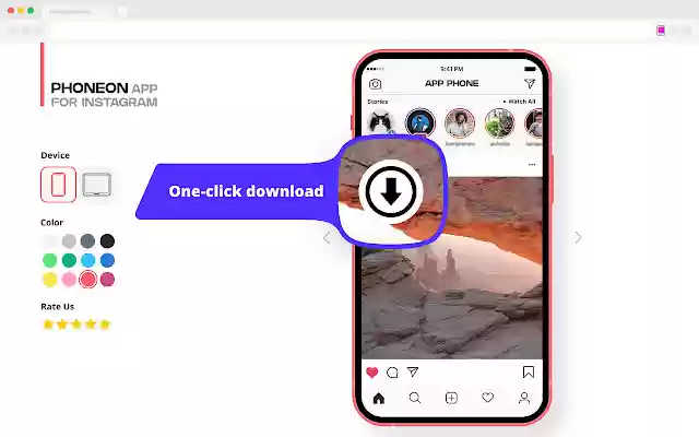 Phoneon. App for Instagram from Chrome web store to be run with OffiDocs Chromium online Phoneon. App for Instagram from Chrome web store to be run with OffiDocs Chromium online