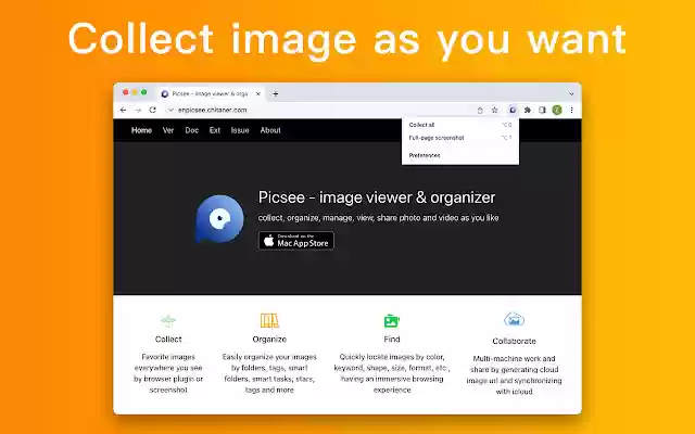 Picsee collect and organize image from Chrome web store to be run with OffiDocs Chromium online Picsee collect and organize image from Chrome web store to be run with OffiDocs Chromium online