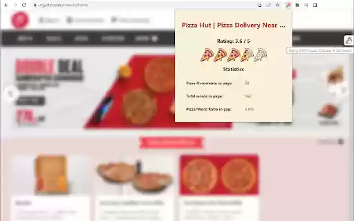 Pizza rate from Chrome web store to be run with OffiDocs Chromium online Pizza rate from Chrome web store to be run with OffiDocs Chromium online