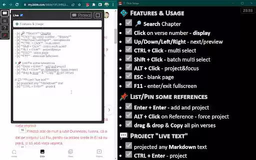Project verses from bible.com from Chrome web store to be run with OffiDocs Chromium online Project verses from bible.com from Chrome web store to be run with OffiDocs Chromium online