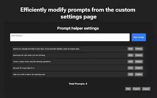Prompt Helper from Chrome web store to be run with OffiDocs Chromium online Prompt Helper from Chrome web store to be run with OffiDocs Chromium online