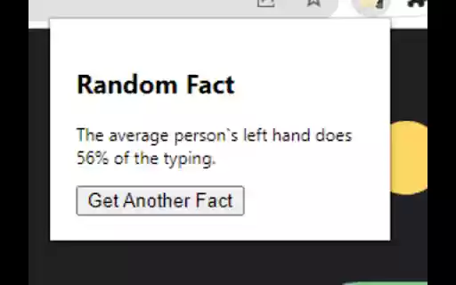 Random Facts Extension from Chrome web store to be run with OffiDocs Chromium online Random Facts Extension from Chrome web store to be run with OffiDocs Chromium online