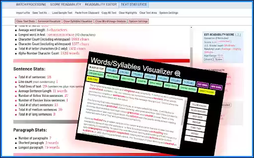Readability Scoring System Plus from Chrome web store to be run with OffiDocs Chromium online Readability Scoring System Plus from Chrome web store to be run with OffiDocs Chromium online