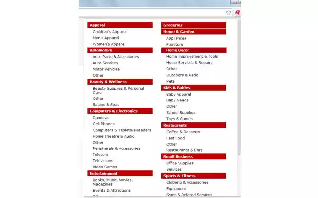 RedFlagDeals Categories from Chrome web store to be run with OffiDocs Chromium online RedFlagDeals Categories from Chrome web store to be run with OffiDocs Chromium online
