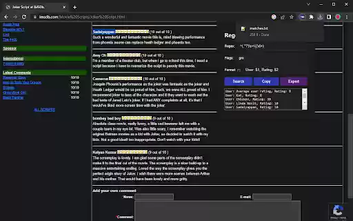Regex Search and Extract from Chrome web store to be run with OffiDocs Chromium online Regex Search and Extract from Chrome web store to be run with OffiDocs Chromium online