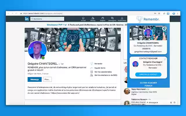 Remembr Connect from Chrome web store to be run with OffiDocs Chromium online Remembr Connect from Chrome web store to be run with OffiDocs Chromium online