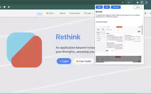 Rethink from Chrome web store to be run with OffiDocs Chromium online Rethink from Chrome web store to be run with OffiDocs Chromium online