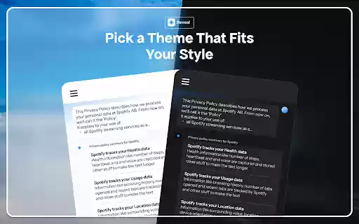 Reveal: Instantly Understand Privacy Policies from Chrome web store to be run with OffiDocs Chromium online Reveal: Instantly Understand Privacy Policies from Chrome web store to be run with OffiDocs Chromium online