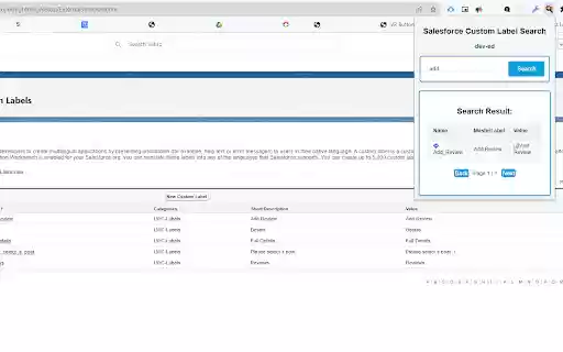 Salesforce Label Finder from Chrome web store to be run with OffiDocs Chromium online Salesforce Label Finder from Chrome web store to be run with OffiDocs Chromium online