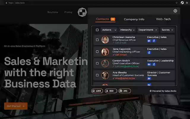 Sales.Rocks from Chrome web store to be run with OffiDocs Chromium online Sales.Rocks from Chrome web store to be run with OffiDocs Chromium online