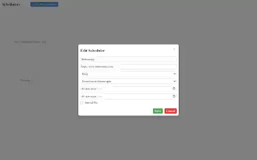 Scheduled Website Opener from Chrome web store to be run with OffiDocs Chromium online Scheduled Website Opener from Chrome web store to be run with OffiDocs Chromium online