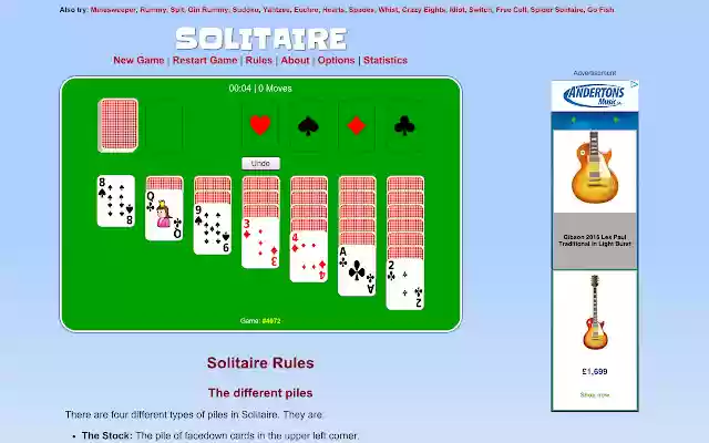 Solitaire from Chrome web store to be run with OffiDocs Chromium online Solitaire from Chrome web store to be run with OffiDocs Chromium online