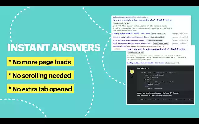 Stackoverflow Instant Answers from Chrome web store to be run with OffiDocs Chromium online Stackoverflow Instant Answers from Chrome web store to be run with OffiDocs Chromium online