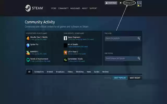 Steam Account Name Hider from Chrome web store to be run with OffiDocs Chromium online Steam Account Name Hider from Chrome web store to be run with OffiDocs Chromium online