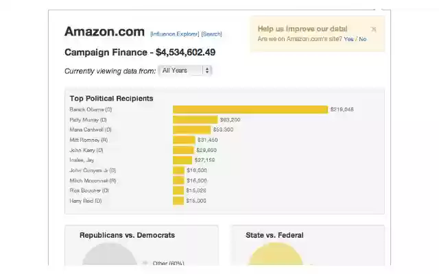Sunlight Foundation Influence Explorer from Chrome web store to be run with OffiDocs Chromium online Sunlight Foundation Influence Explorer from Chrome web store to be run with OffiDocs Chromium online