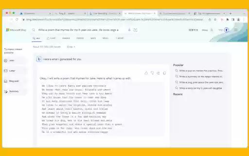 Support Tool for Bing Chat from Chrome web store to be run with OffiDocs Chromium online Support Tool for Bing Chat from Chrome web store to be run with OffiDocs Chromium online