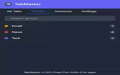 TabMaster Advanced Tab Manager from Chrome web store to be run with OffiDocs Chromium online TabMaster Advanced Tab Manager from Chrome web store to be run with OffiDocs Chromium online