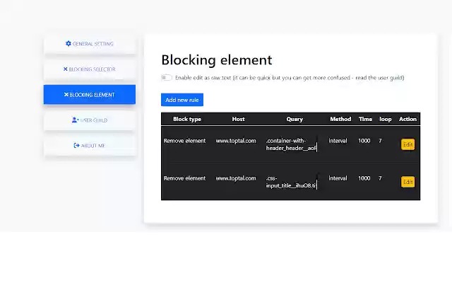 T Block from Chrome web store to be run with OffiDocs Chromium online T Block from Chrome web store to be run with OffiDocs Chromium online