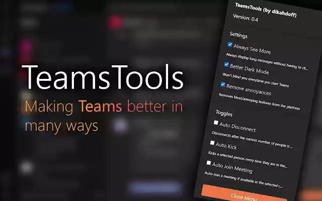 TeamsTools from Chrome web store to be run with OffiDocs Chromium online TeamsTools from Chrome web store to be run with OffiDocs Chromium online