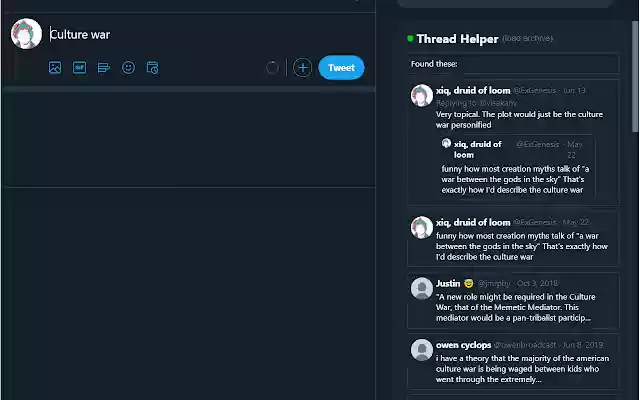 ThreadHelper from Chrome web store to be run with OffiDocs Chromium online ThreadHelper from Chrome web store to be run with OffiDocs Chromium online