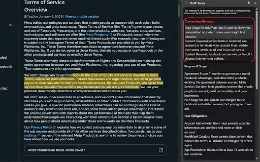 TLDR Terms from Chrome web store to be run with OffiDocs Chromium online TLDR Terms from Chrome web store to be run with OffiDocs Chromium online