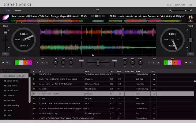 Transitions DJ from Chrome web store to be run with OffiDocs Chromium online Transitions DJ from Chrome web store to be run with OffiDocs Chromium online
