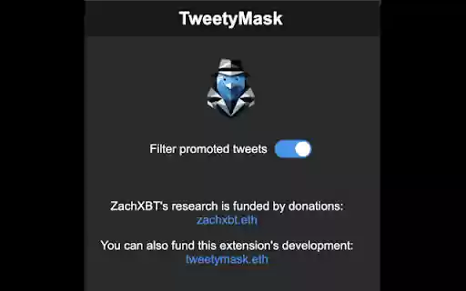 TweetyMask from Chrome web store to be run with OffiDocs Chromium online TweetyMask from Chrome web store to be run with OffiDocs Chromium online