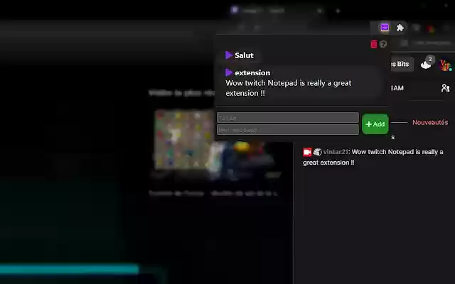 Twitch Notepad from Chrome web store to be run with OffiDocs Chromium online Twitch Notepad from Chrome web store to be run with OffiDocs Chromium online