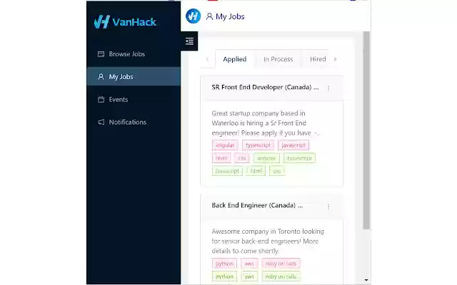 VanHack quick access from Chrome web store to be run with OffiDocs Chromium online VanHack quick access from Chrome web store to be run with OffiDocs Chromium online