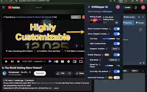 VidSkipper AI: YouTube Summary, Chapters Sponsor Block from Chrome web store to be run with OffiDocs Chromium online VidSkipper AI: YouTube Summary, Chapters Sponsor Block from Chrome web store to be run with OffiDocs Chromium online