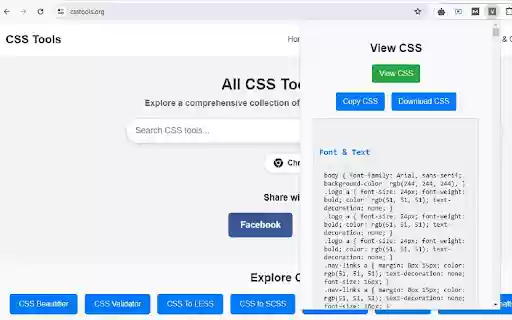 View CSS from Chrome web store to be run with OffiDocs Chromium online View CSS from Chrome web store to be run with OffiDocs Chromium online